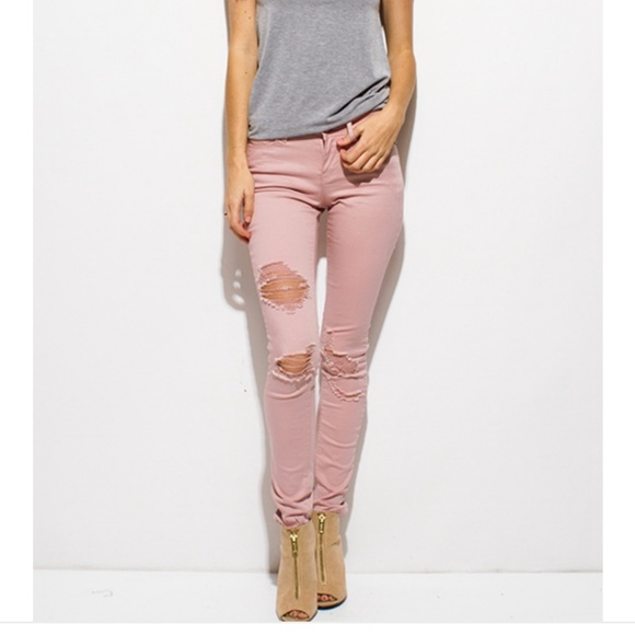 Denim - DISTRESSED DENIM  THE POWER OF PINK